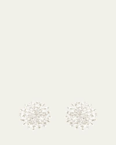 Oscar de la Renta Beaded Cluster Stud Earrings