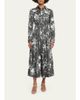 Oscar de la Renta Chine Peony Print Cotton Belted Midi Shirtdress - 2