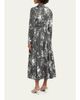 Oscar de la Renta Chine Peony Print Cotton Belted Midi Shirtdress - 3