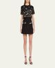 Oscar de la Renta Crystal Short-Sleeve Bolero Mini Dress - 2