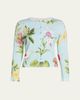 Oscar de la Renta Dominican Floral-Print Crewneck Cardigan - 1