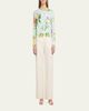 Oscar de la Renta Dominican Floral-Print Crewneck Cardigan - 2