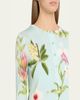 Oscar de la Renta Dominican Floral-Print Crewneck Cardigan - 5