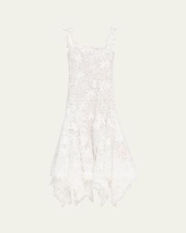 Oscar de la Renta Dominican Landscape Guipure Dress