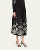 Oscar de la Renta Fern Embroidered Midi Party Skirt - 3