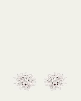 Oscar de la Renta Firework Clip-On Stud Earrings, White