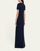 Oscar de la Renta Floral Beaded Short-Sleeve A-Line Gown - 3