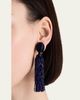 Oscar de la Renta Metallic Beaded Tassel Clip-On Earrings - 2