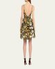 Oscar de la Renta Mixed Botanical Embroidered Tulle High-Low Bustier Dress - 3
