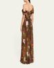 Oscar de la Renta One-Shoulder Mixed Botanical Silk Chiffon Gown - 3