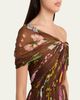 Oscar de la Renta One-Shoulder Mixed Botanical Silk Chiffon Gown - 5