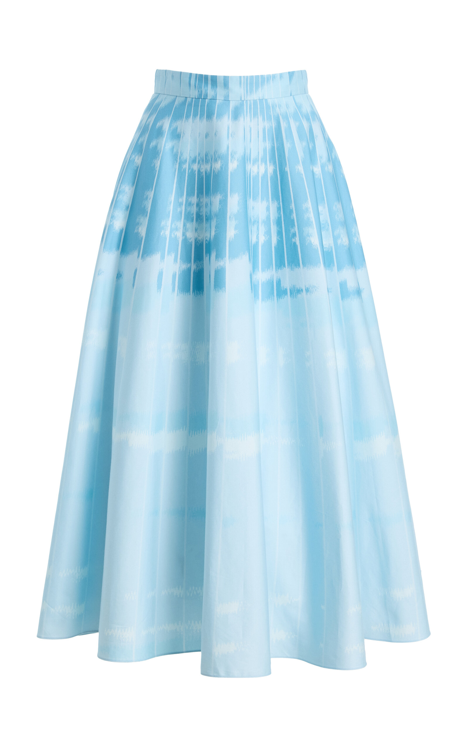 Oscar de la Renta Oscar de la Renta Abstract Houndstooth StretchCotton Midi Skirt