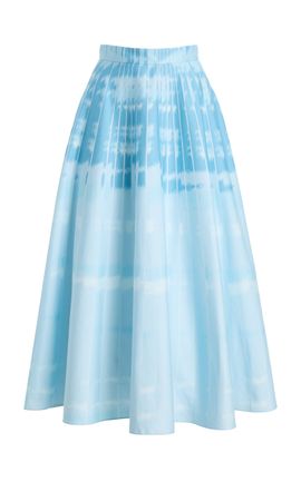 Oscar de la Renta Oscar de la Renta Abstract Houndstooth StretchCotton Midi Skirt