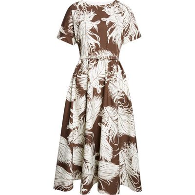 Oscar de la Renta Oscar de la Renta All Over Feathers Dress
