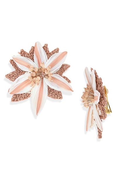 Oscar de la Renta Oscar de la Renta Beaded Lily Earrings