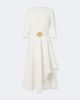 Oscar de la Renta Oscar de la Renta Belted fringed bouclÃ© midi dress - 1