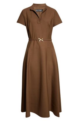 Oscar de la Renta Oscar de la Renta Belted Midi Polo Dress