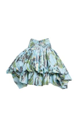 Oscar de la Renta Oscar de la Renta BubbleHem SilkChine Mini Skirt