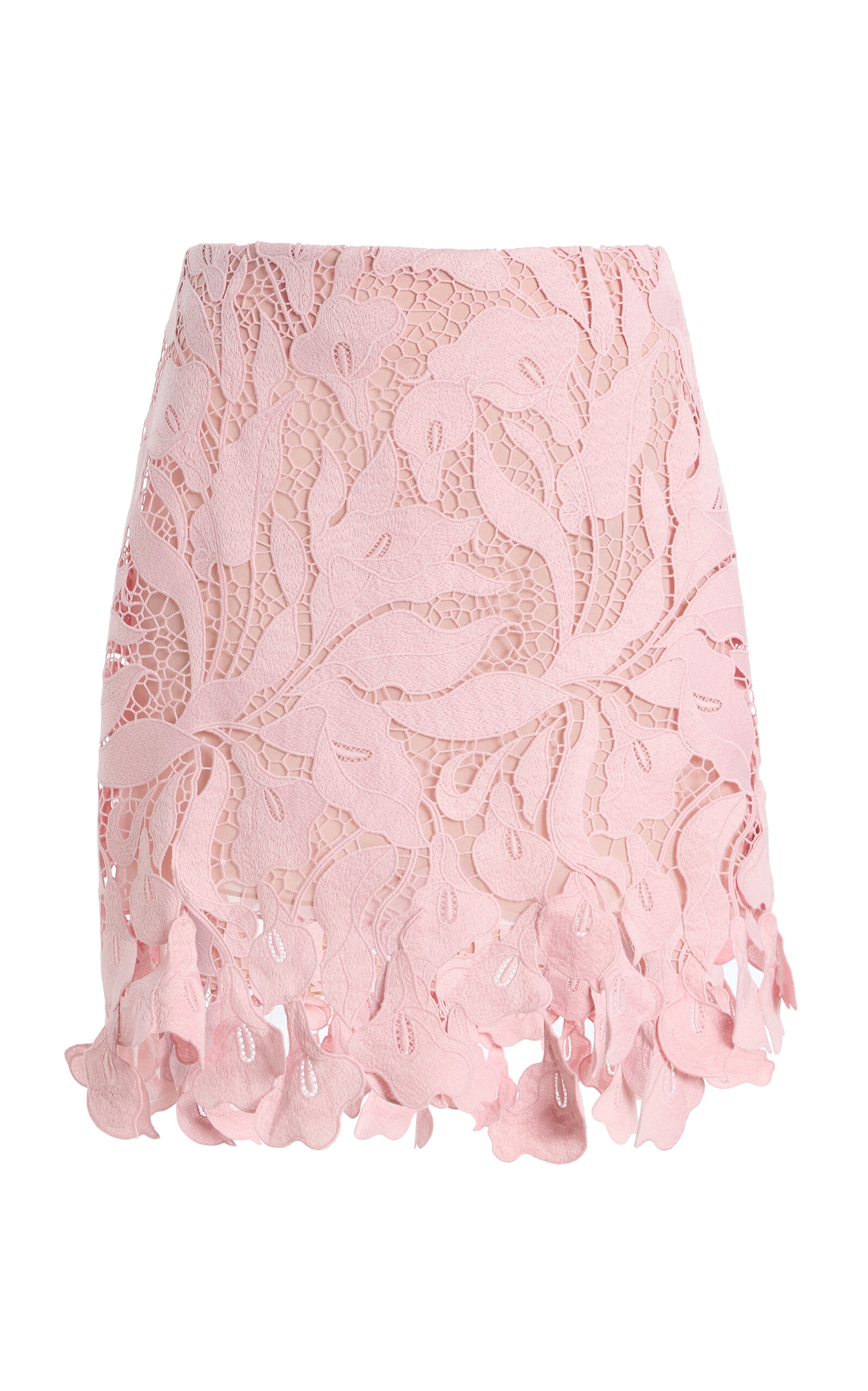 Oscar de la Renta Oscar de la Renta Calla Lily Guipure Lace Mini Skirt
