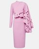 Oscar de la Renta Oscar de la Renta Cape-detail wool-blend midi dress - 1