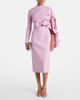 Oscar de la Renta Oscar de la Renta Cape-detail wool-blend midi dress - 2