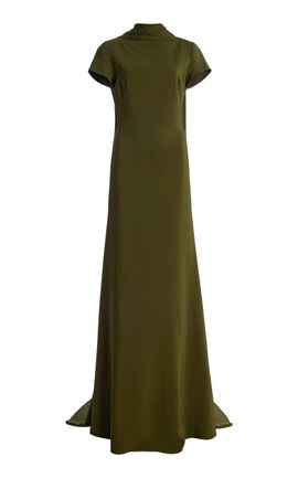 Oscar de la Renta Oscar de la Renta CapeDetailed Cady Gown