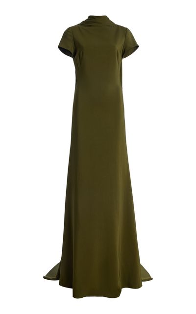 Oscar de la Renta Oscar de la Renta CapeDetailed Cady Gown