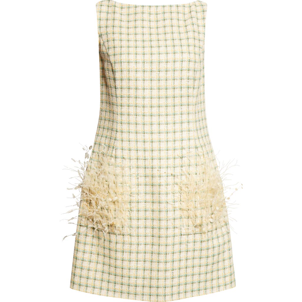 Oscar de la Renta Oscar de la Renta Check Tweed Minidress