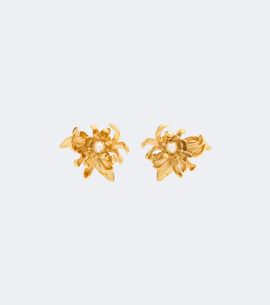 Oscar de la Renta Oscar de la Renta Chrysanthemum faux-pearl stud earrings