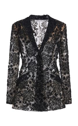 Oscar de la Renta Oscar de la Renta Chrysanthemum Lace Jacket