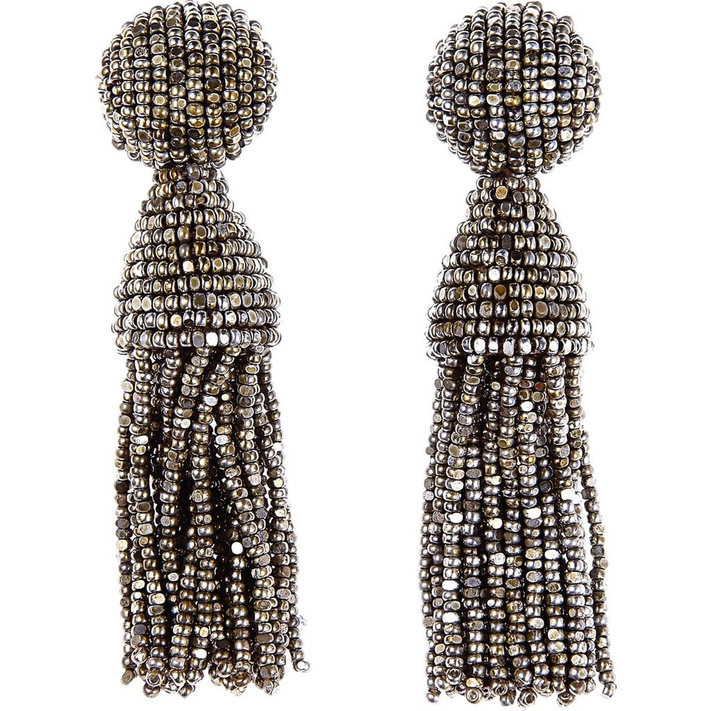 Oscar de la Renta Oscar de la Renta Classic Short Tassel Drop Clip Earrings