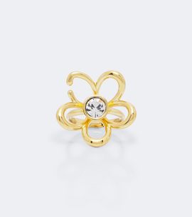 Oscar de la Renta Oscar de la Renta Crystal-embellished floral ring