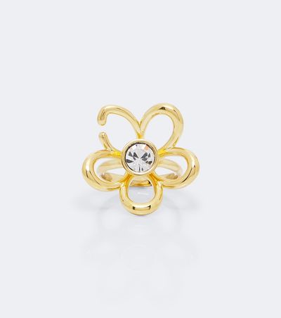 Oscar de la Renta Oscar de la Renta Crystal-embellished floral ring