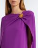 Oscar de la Renta Oscar de la Renta Embellished caped silk-blend georgette gown - 3