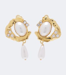 Oscar de la Renta Oscar de la Renta Embellished pearl drop earrings