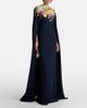 Oscar de la Renta Oscar de la Renta Embroidered caped silk-blend gown - 2