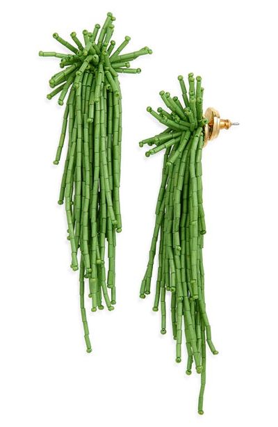 Oscar de la Renta Oscar de la Renta Firework Beaded Tassel Earrings