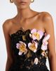 Oscar de la Renta Oscar de la Renta Floral-appliqué guipure lace bustier dress - 3