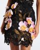 Oscar de la Renta Oscar de la Renta Floral-appliqué guipure lace bustier dress - 4