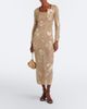 Oscar de la Renta Oscar de la Renta Floral-appliqué open-knit midi dress - 2