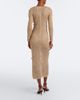 Oscar de la Renta Oscar de la Renta Floral-appliqué open-knit midi dress - 5