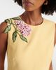 Oscar de la Renta Oscar de la Renta Floral-appliqué wool-blend midi dress - 4