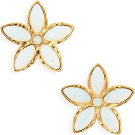 Oscar de la Renta Oscar de la Renta Floral Cabochon Stud Earrings