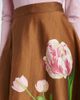 Oscar de la Renta Oscar de la Renta Floral cotton-blend midi skirt - 3