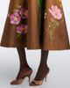 Oscar de la Renta Oscar de la Renta Floral cotton-blend midi skirt - 4