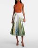 Oscar de la Renta Oscar de la Renta Floral cotton-blend poplin maxi skirt - 2