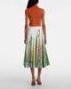 Oscar de la Renta Oscar de la Renta Floral cotton-blend poplin maxi skirt - 3
