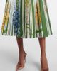 Oscar de la Renta Oscar de la Renta Floral cotton-blend poplin maxi skirt - 5