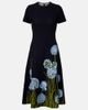 Oscar de la Renta Oscar de la Renta Floral jacquard midi dress - 1