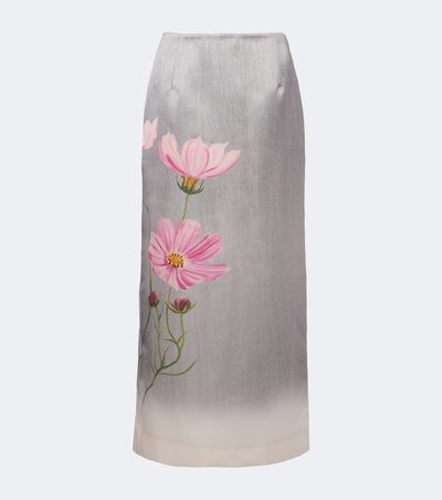 Oscar de la Renta Oscar de la Renta Floral midi skirt